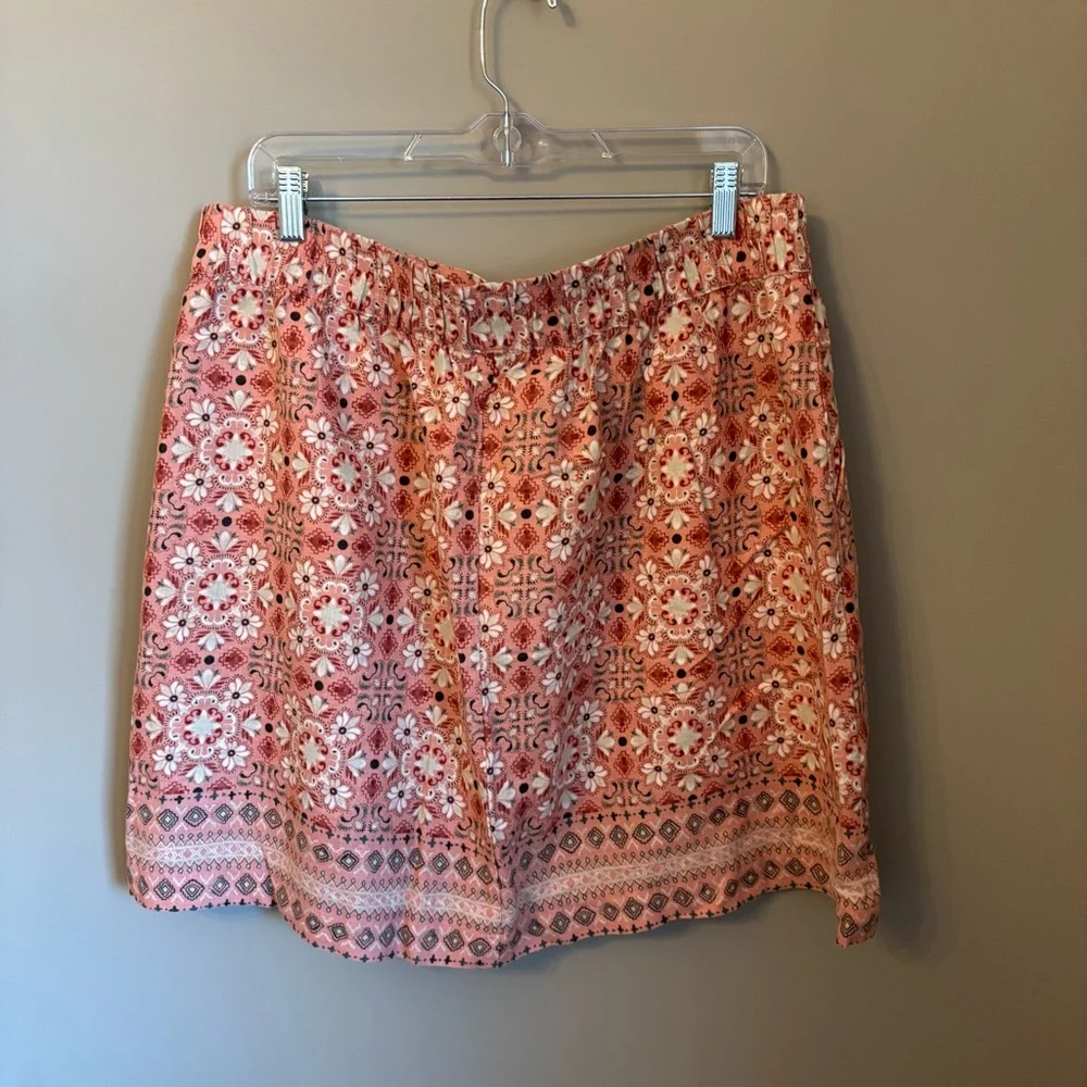 LOFT Pink Floral Embroidered Mini Skirt - Picture 2 of 8